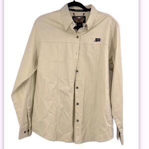Harley Davidson women’s large cream button up top size large